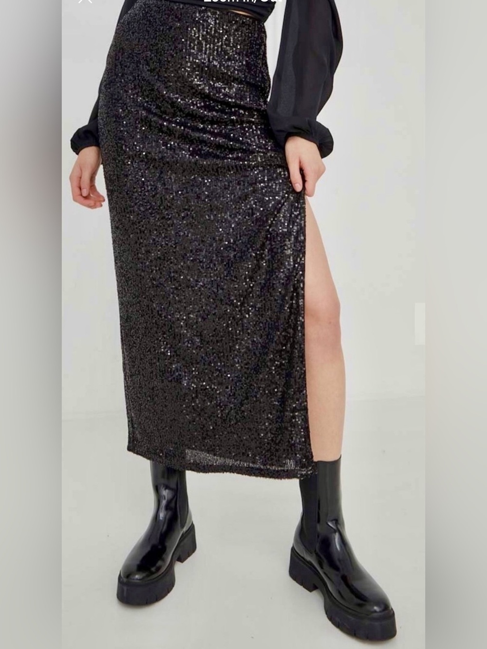 Abercrombie & Fitch Black Sequin Maxi Skirt – Size XL (NWT)